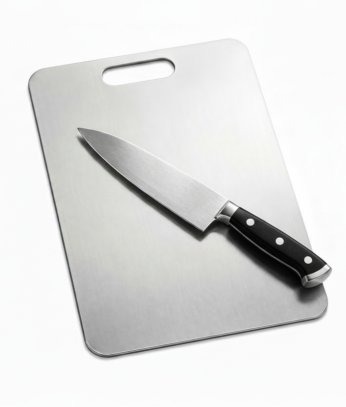 Premium Non-Slip Stainless Steel Cutting Board for Kitchen