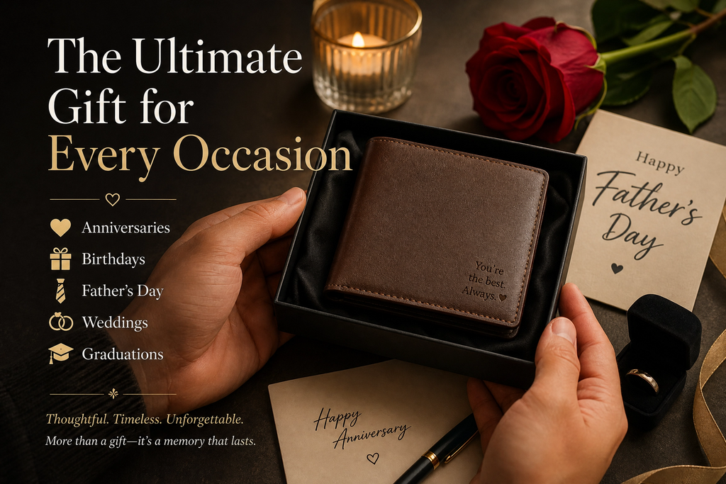 Custom Photo Wallet | Personalized Laser Engraved Faux Leather Him Her Gift