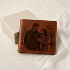 Custom Photo Wallet | Personalized Laser Engraved Faux Leather Him Her Gift