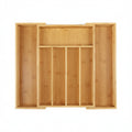 Bamboo Expandable Cutlery Organizer Tray