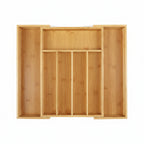 Bamboo Expandable Cutlery Organizer Tray