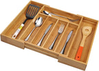 Bamboo Expandable Cutlery Organizer Tray