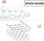14-Inch Wine Glass Rack Under Cabinet