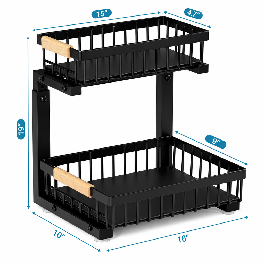 Under Sink Organizer - 2 Packs