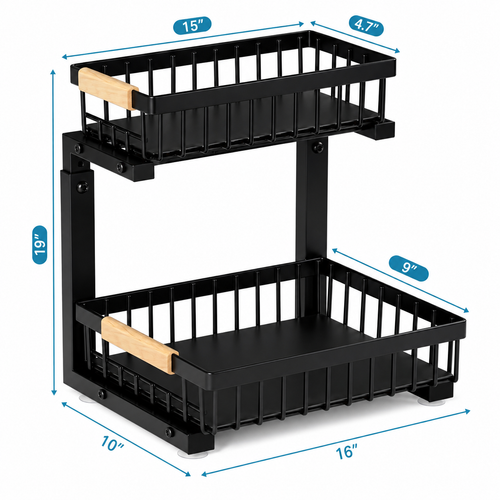 Under Sink Organizer - 2 Packs