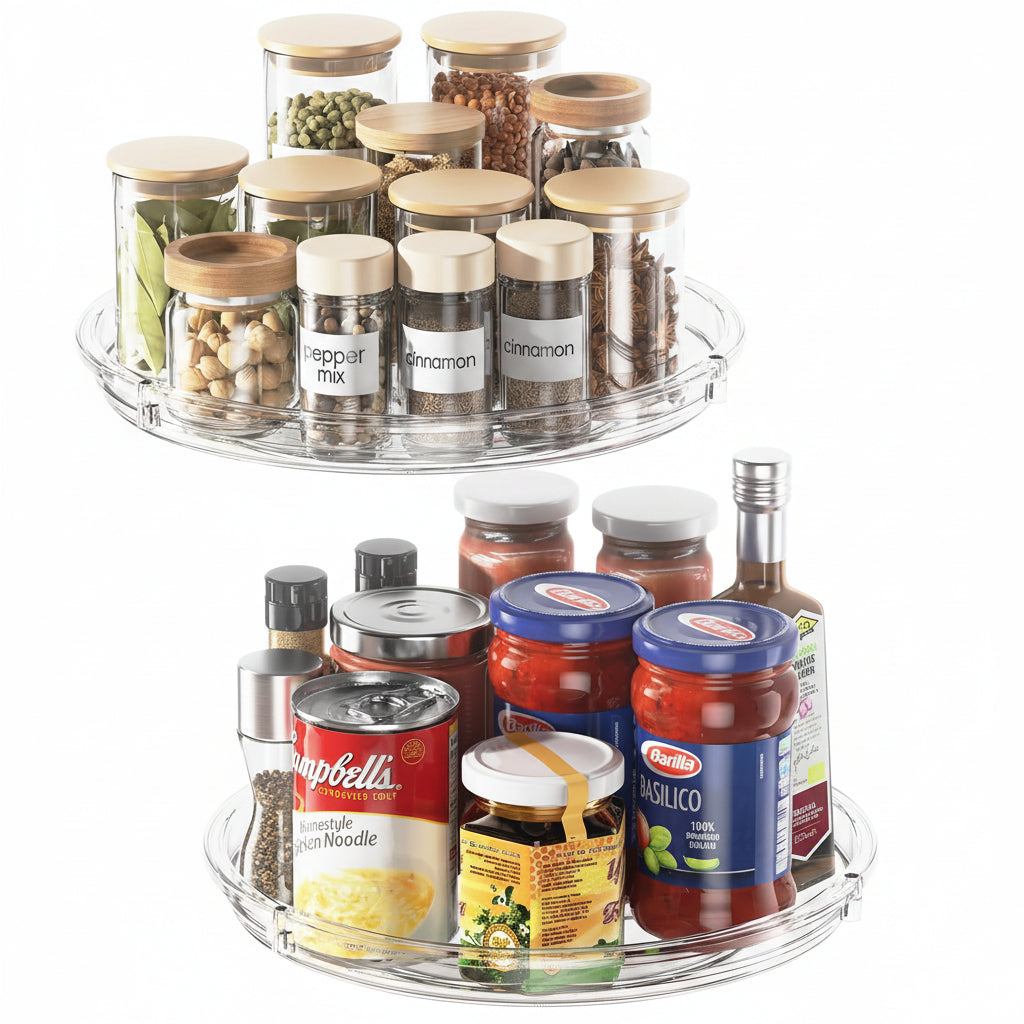 2 Pack Lazy Susan Cabinet Organize
