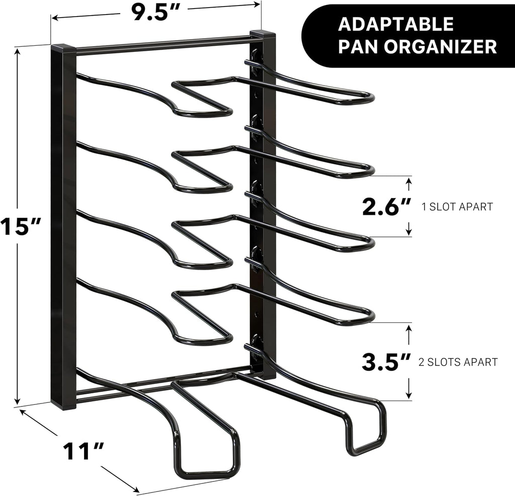 5-Tier Pot and Pan Organizer Rack