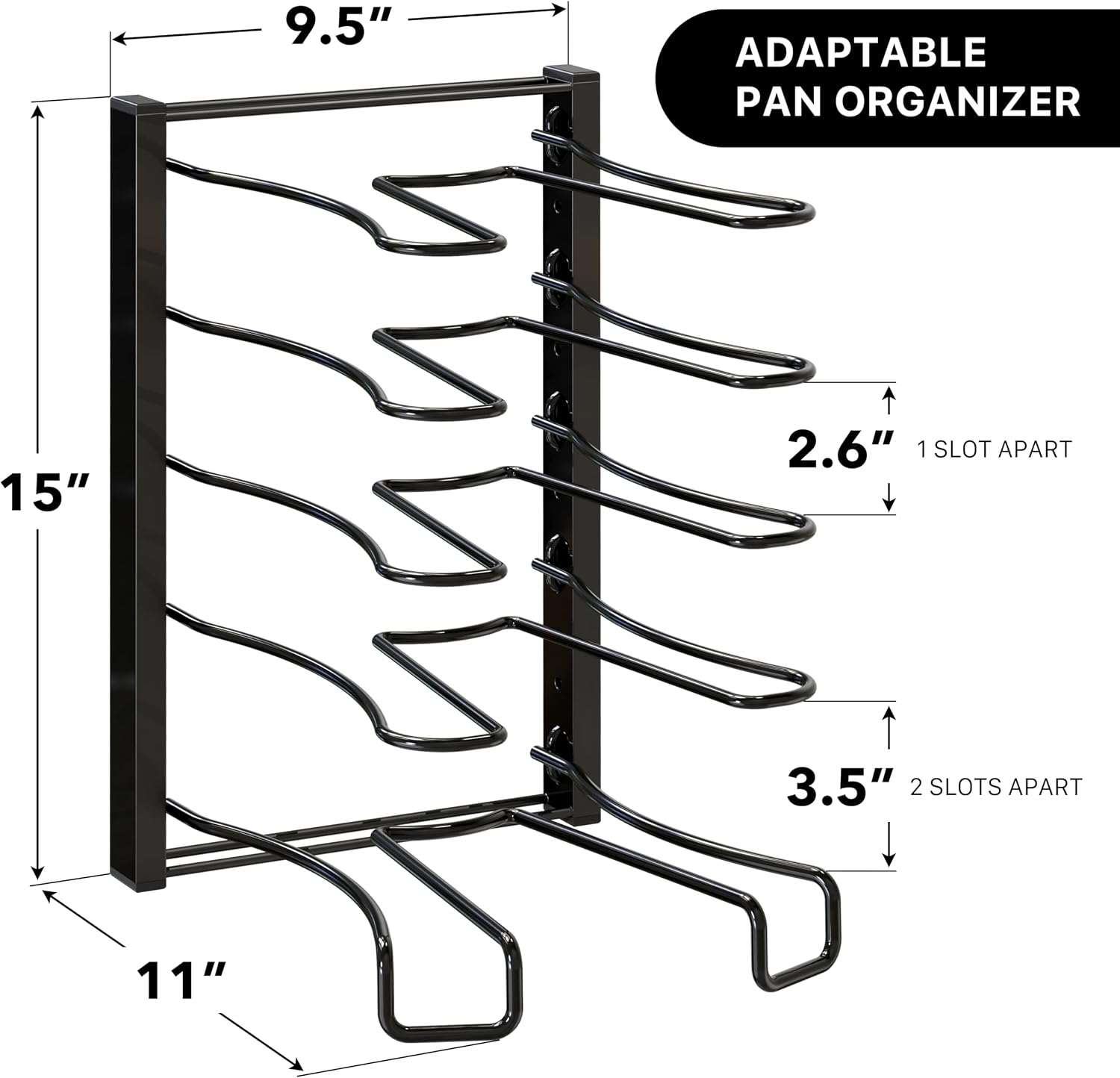 5-Tier Pot and Pan Organizer Rack