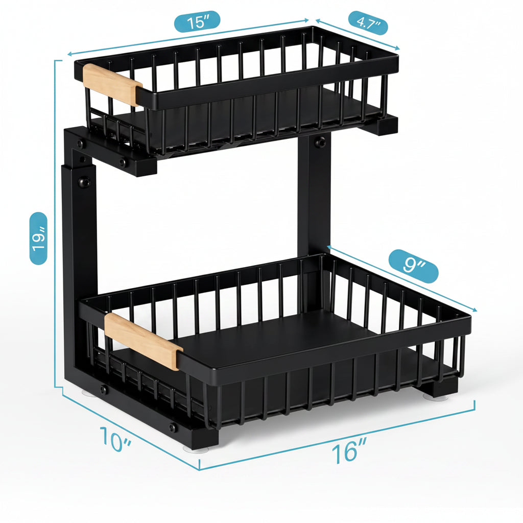 Under Sink Organizer - 2 Packs