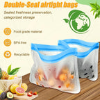 Reusable Silicone Food Storage Bags, 10 Pack 4 Size