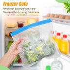 Reusable Silicone Food Storage Bags, 10 Pack 4 Size